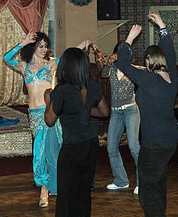 [photo of Bonita teaching a class]